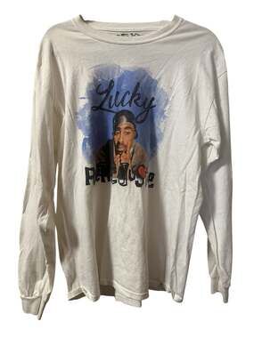Poetic Justice 2Pac Tupac Shakur Lucky Graphic Long Sleeve T-Shirt